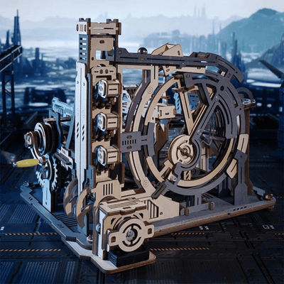 magicholz-mechanischer-bausatz-marble-spaceport-murmelbahn-elektrisch image 4