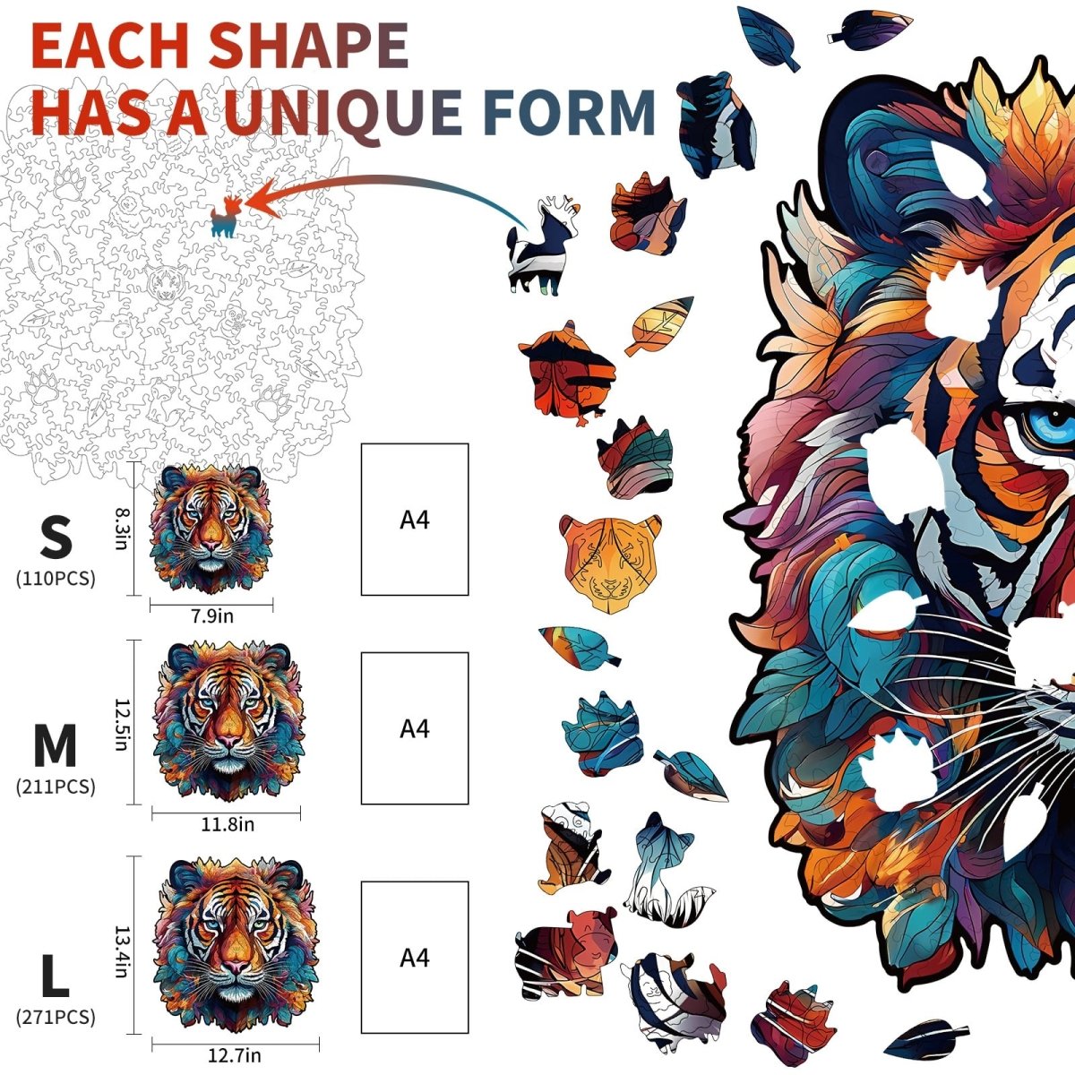 kaayee-wooden-puzzle-tough-tiger-holzpuzzle-medium image 3