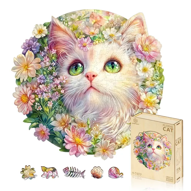 jigfoxy-cat-holzpuzzle-m-233-teile-katzenmotiv image 1