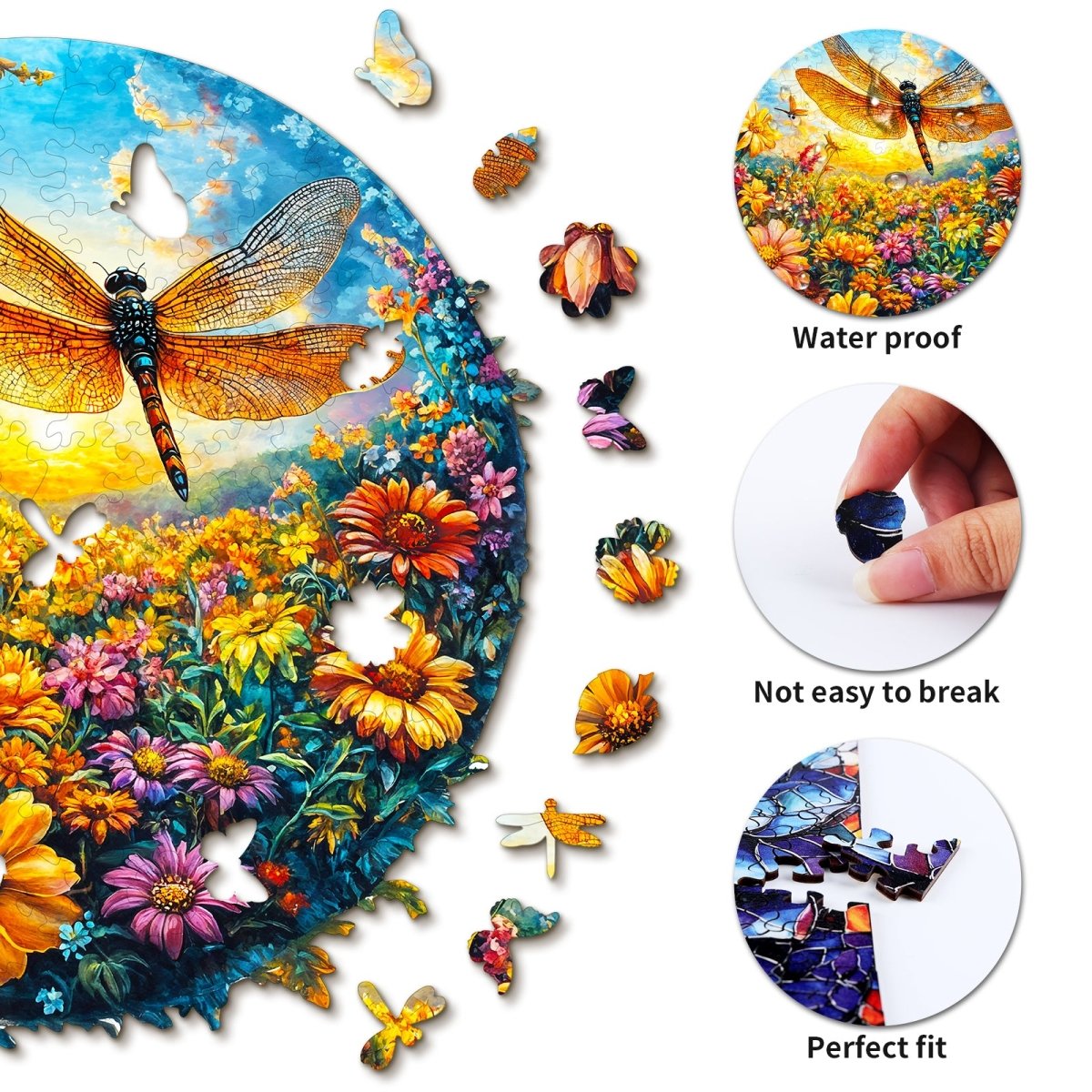kaayee-wooden-puzzle-libelle-blumen-holzpuzzle-mittel image 2