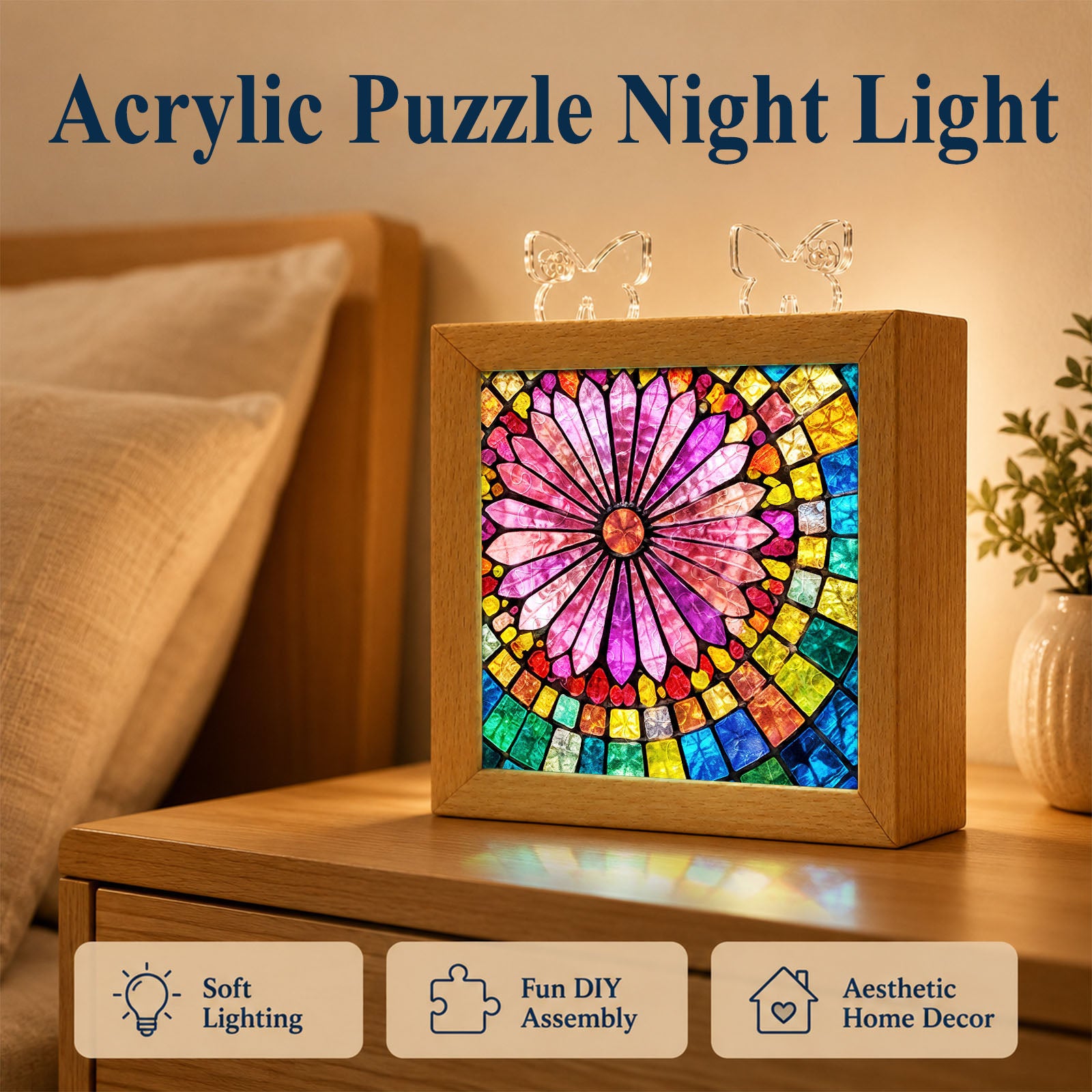 kaayee-aurora-bloom-acryl-puzzle-nachtlicht-holzrahmen image 6