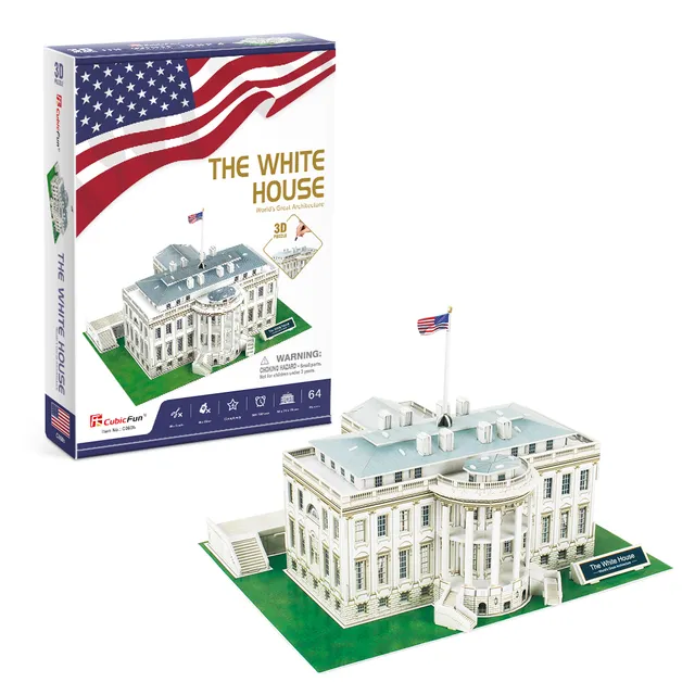 cubicfun-architecture-c060h-white-house-3d-puzzle-geb-ude image 1