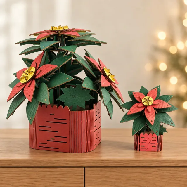 magicholz-3d-puzzle-weihnachtsstern-gro-er-stern-holz-195teile image 1