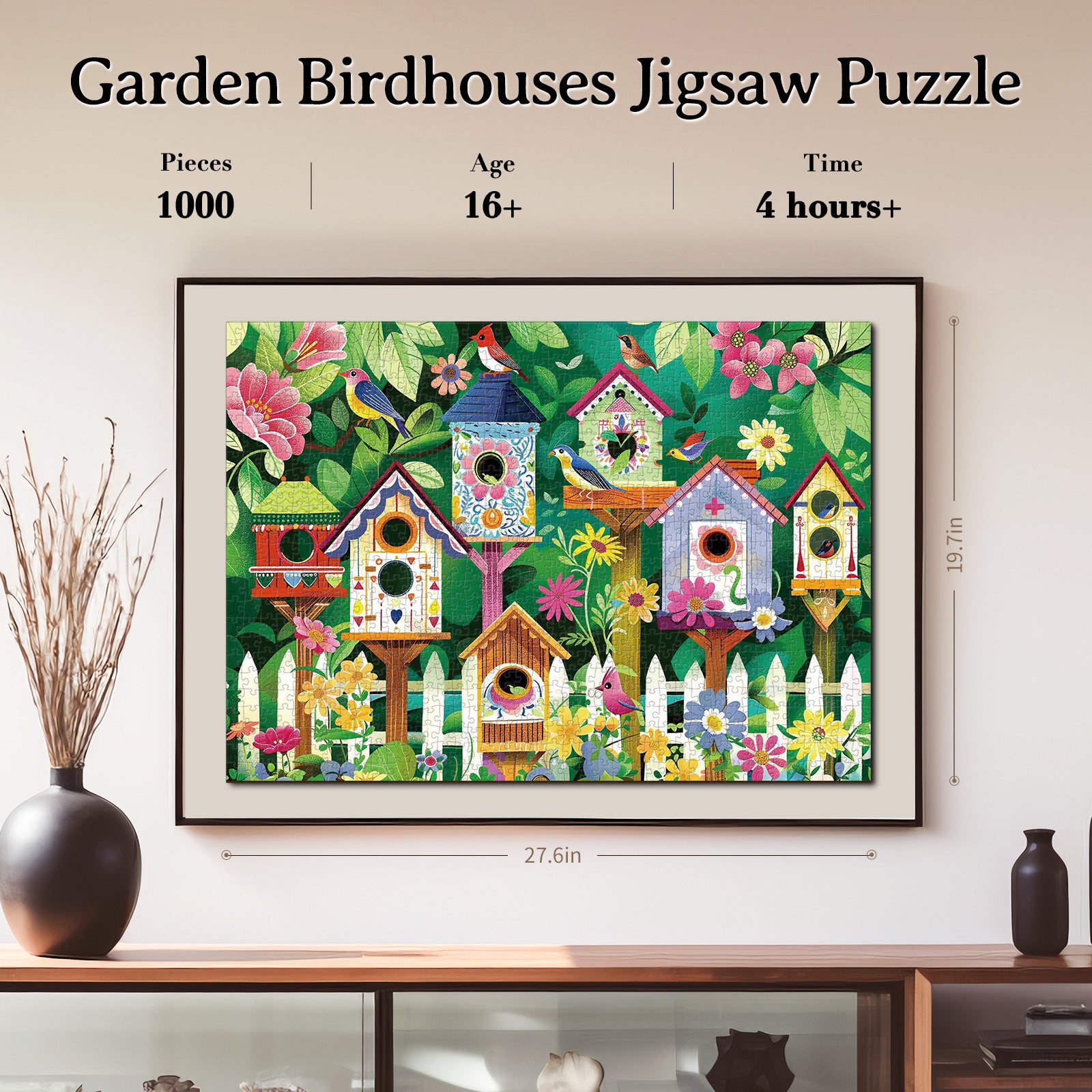 kaayee-garden-birdhouses-puzzle-1000-teile-eco-white-board-garten image 6