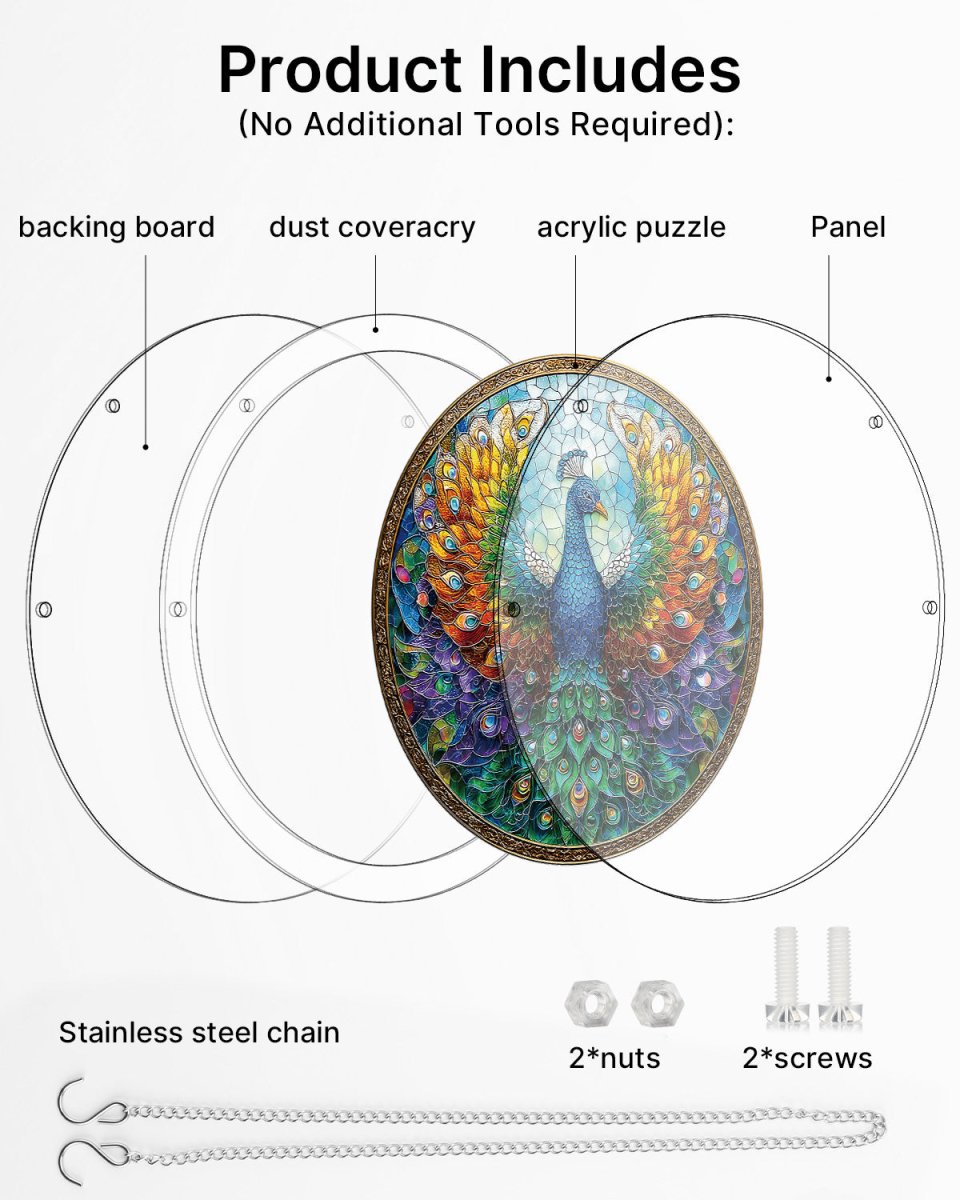 kaayee-suncatcher-puzzle-peacock-of-radiance-acrylpuzzle-large image 4