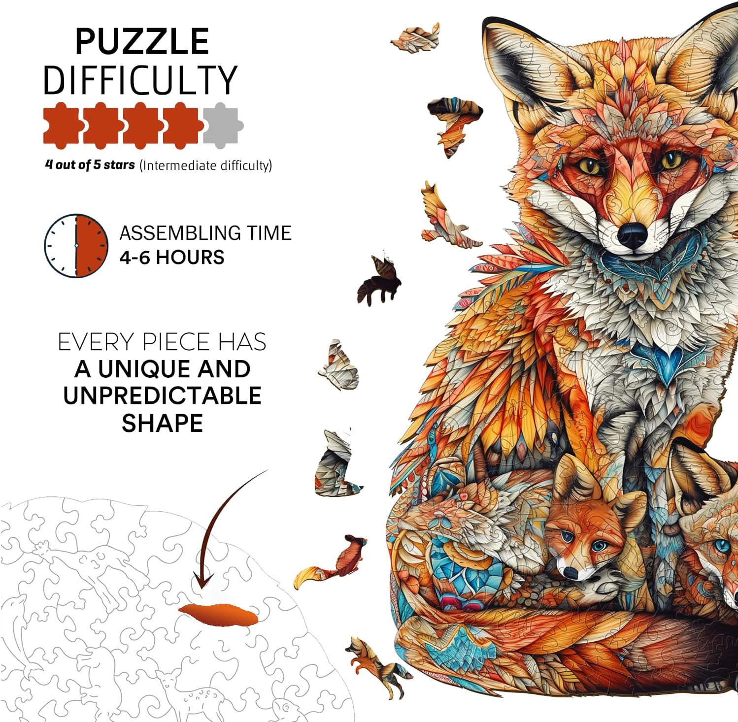 jigfoxy-fox-family-holzpuzzle-s-100-teile-f-chse image 4