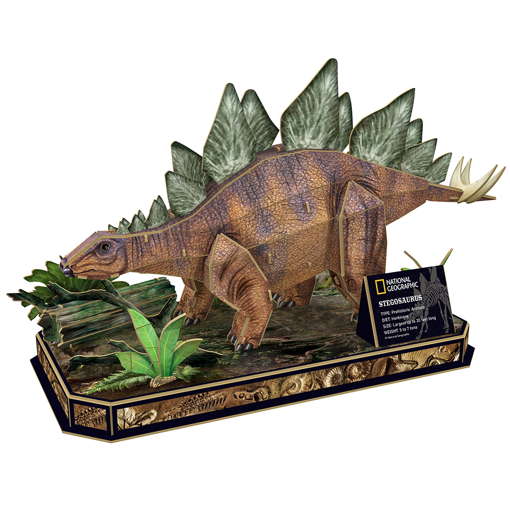 cubic-fun-dino-puzzle-ds1054h-stegosaurus-3d-puzzle-dino image 2