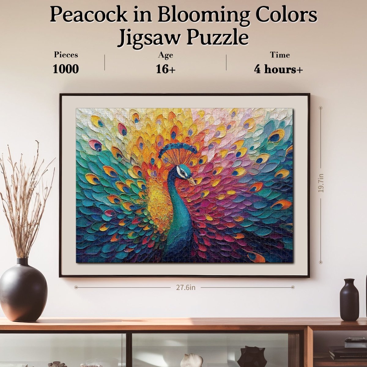 kaayee-cardboard-puzzle-peacock-1000-teile-eco-white-board image 6